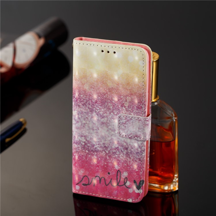 Pattern Printing Leather Wallet Stand Case for Samsung Galaxy S9 G960 - Smile-8