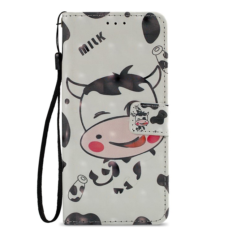 Pattern Printing Leather Wallet Stand Accessory Case for Samsung Galaxy S9 G960 - Milk-3