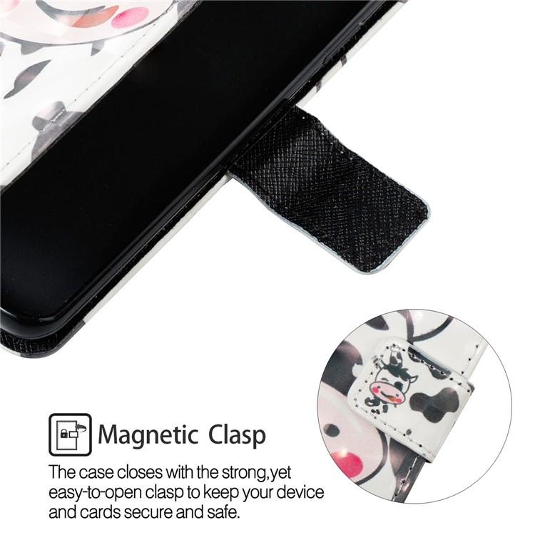 Pattern Printing Leather Wallet Stand Accessory Case for Samsung Galaxy S9 G960 - Milk-6