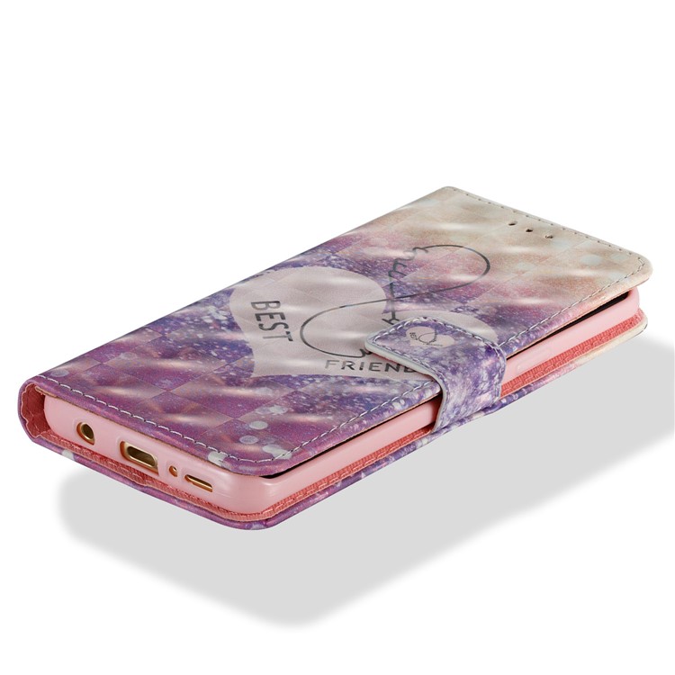 Pattern Printing Leather Wallet Cover with Stand for Samsung Galaxy S9 G960 - Best Friend-2