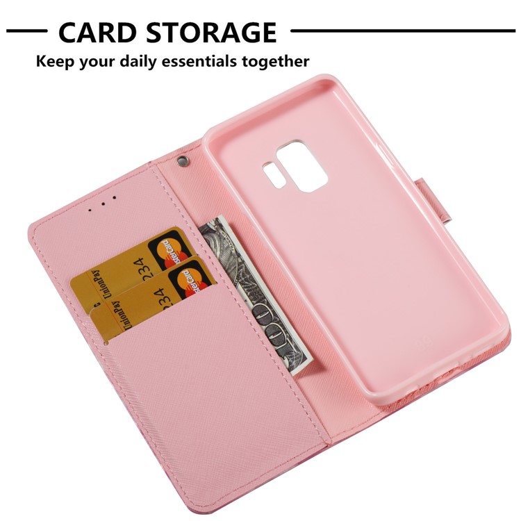 Pattern Printing Leather Wallet Cover with Stand for Samsung Galaxy S9 G960 - Best Friend-7