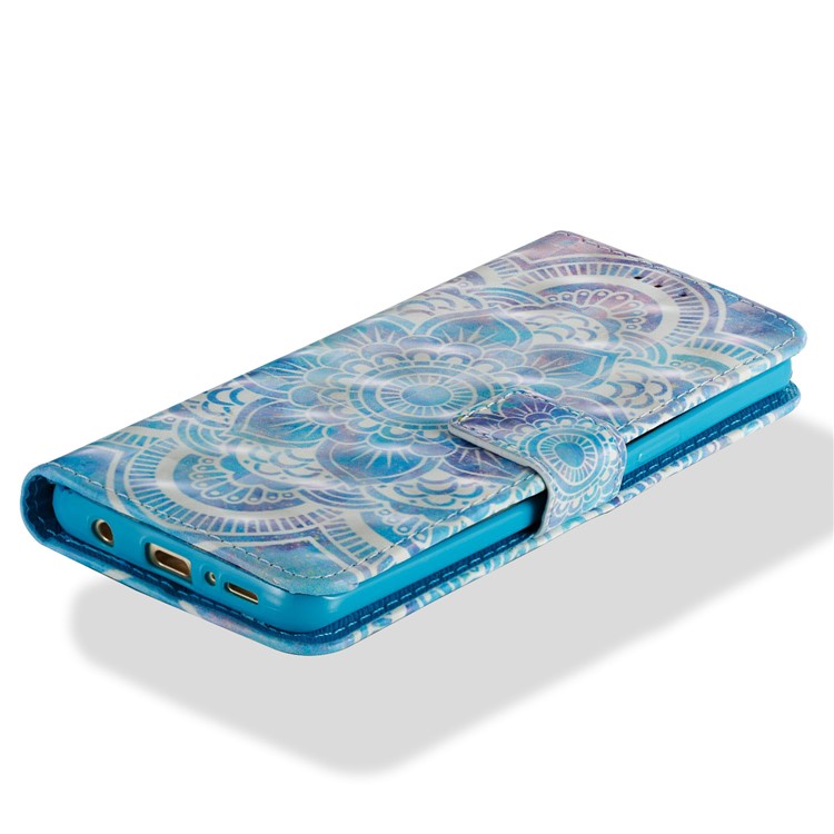 Patterned PU Leather Stand Wallet Flip Case for Samsung Galaxy S9 G960 - Mandala-2