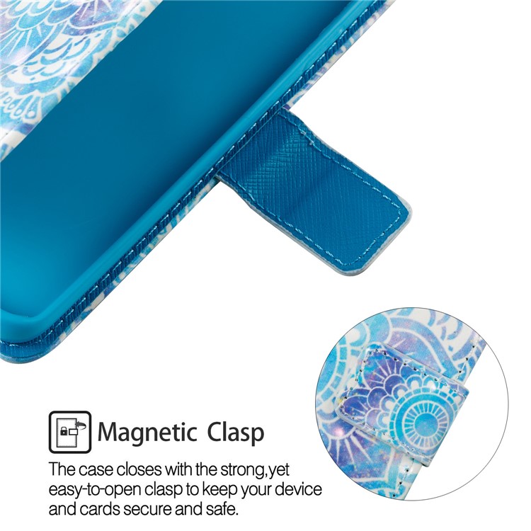 Patterned PU Leather Stand Wallet Flip Case for Samsung Galaxy S9 G960 - Mandala-6