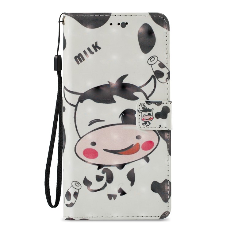 Pattern Printing Leather Wallet Stand Case for Samsung Galaxy S9+ G965 - Milk-3