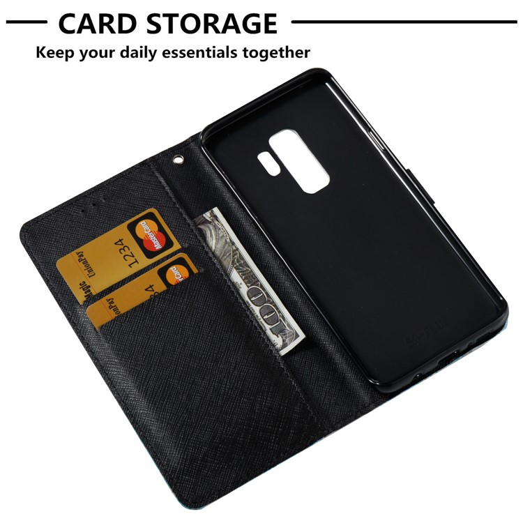 Pattern Printing Leather Wallet Stand Case for Samsung Galaxy S9+ G965 - Milk-7