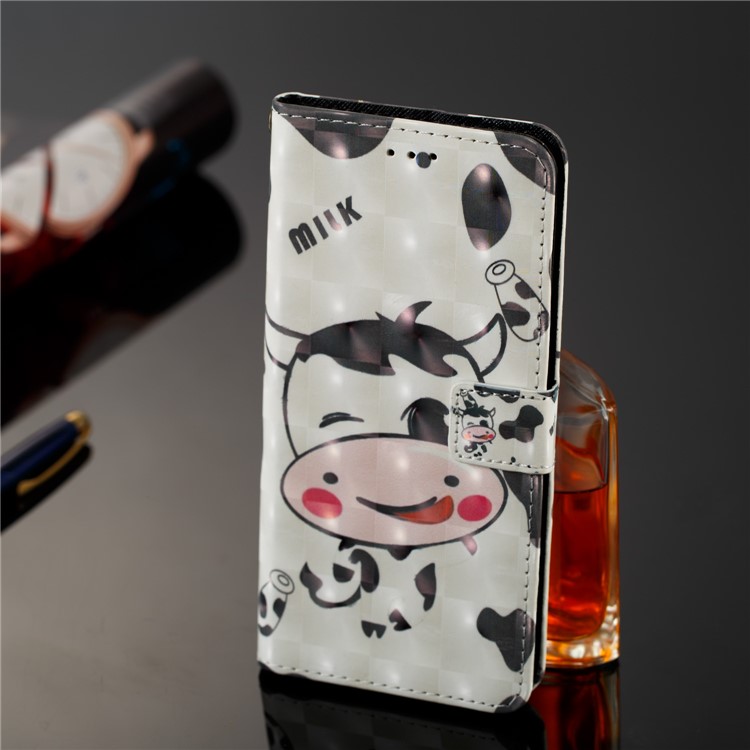 Pattern Printing Leather Wallet Stand Case for Samsung Galaxy S9+ G965 - Milk-8