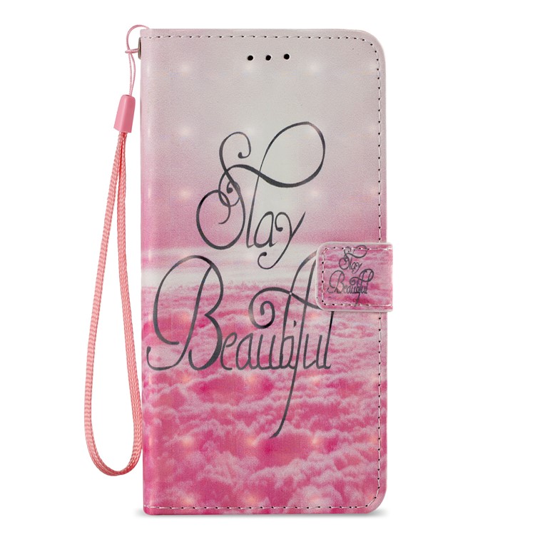 Pattern Printing Leather Wallet Cover Accessory for Samsung Galaxy S9+ G965 - Stay Beautiful-2