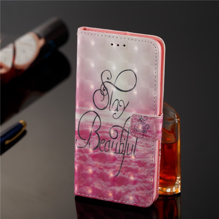 Pattern Printing Leather Wallet Cover Accessory for Samsung Galaxy S9+ G965 - Stay Beautiful-7