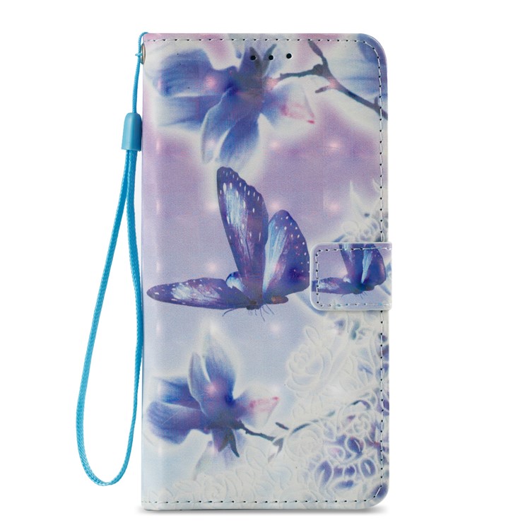 Pattern Printing Leather Wallet Phone Protective Casing for Samsung Galaxy S9+ G965 - Butterfly-3