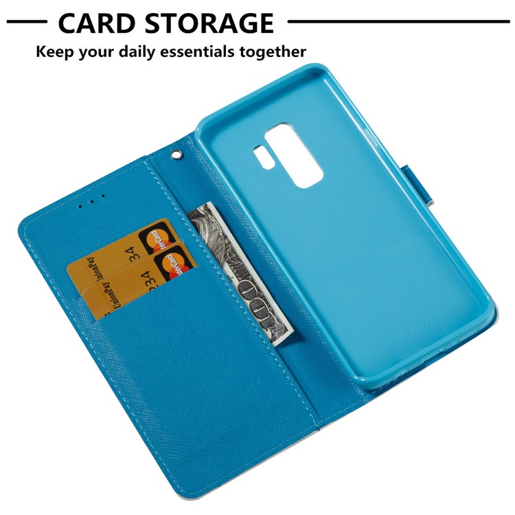 Pattern Printing Leather Wallet Phone Protective Casing for Samsung Galaxy S9+ G965 - Butterfly-7
