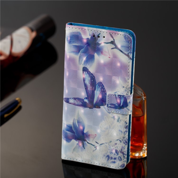Pattern Printing Leather Wallet Phone Protective Casing for Samsung Galaxy S9+ G965 - Butterfly-8