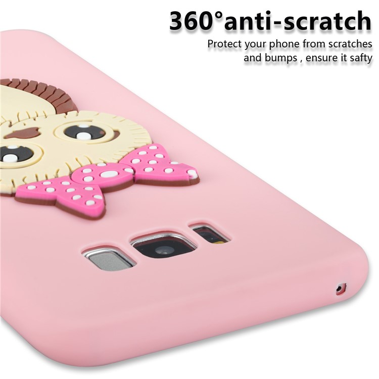 Cute 3D Female Owl TPU Soft Phone Casing for Samsung Galaxy S8 Plus SM-G955 - Pink-2