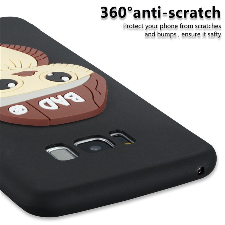 Cute 3D Male Owl TPU Soft Phone Case for Samsung Galaxy S8 Plus SM-G955 - Black-2