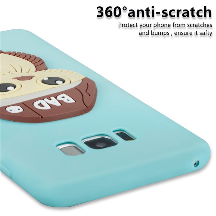 Cute 3D Male Owl TPU Soft Mobile Phone Case for Samsung Galaxy S8+ SM-G955 - Baby Blue-2