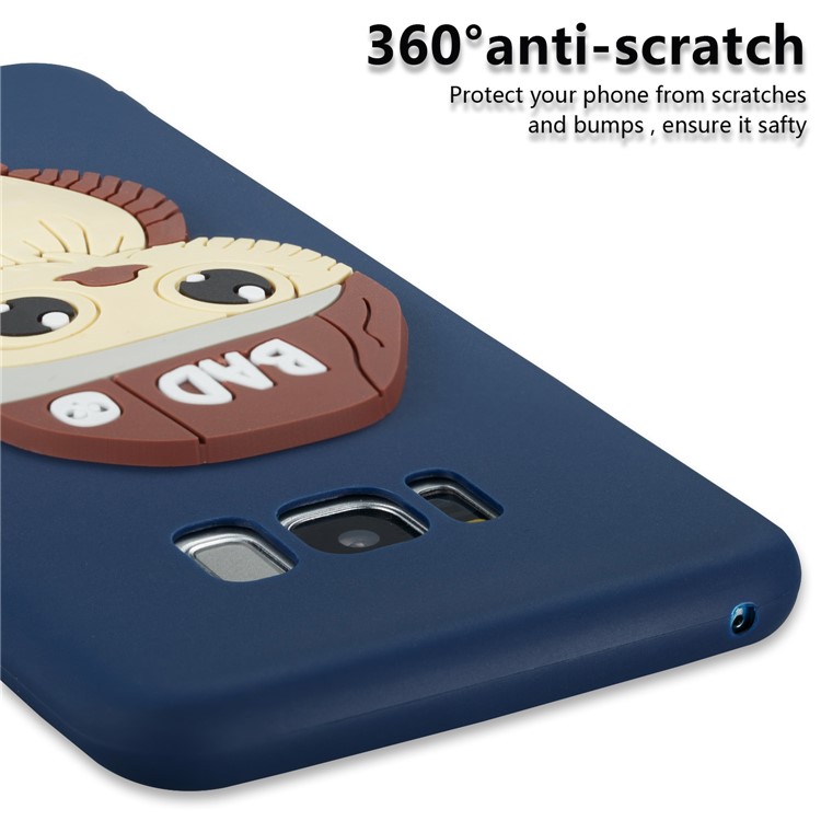 Cute 3D Male Owl TPU Soft Cell Phone Case for Samsung Galaxy S8 Plus SM-G955 - Bark Blue-2