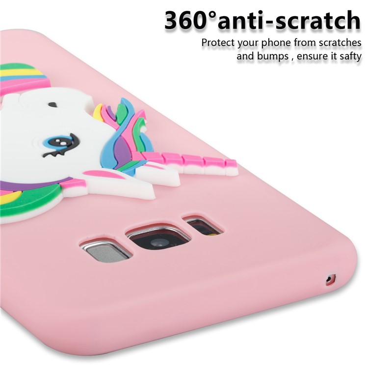 Cute 3D Unicorns TPU Soft Phone Cover for Samsung Galaxy S8+ SM-G955 - Pink-2