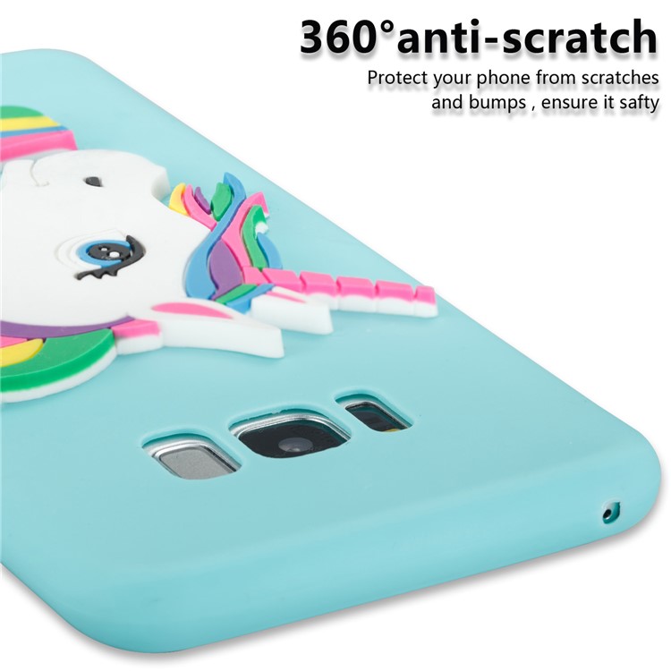 Cute 3D Unicorns TPU Soft Mobile Phone Case for Samsung Galaxy S8 Plus SM-G955 - Baby Blue-2