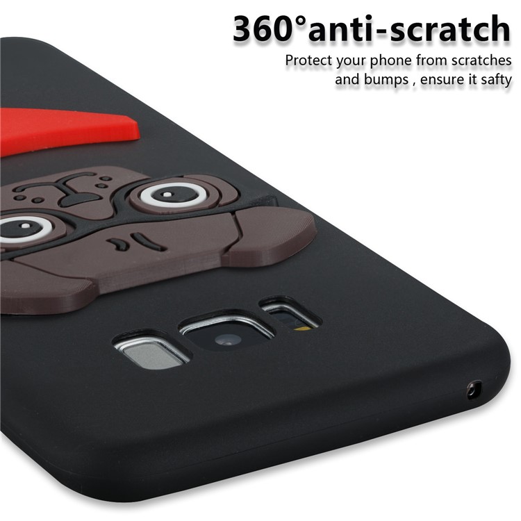 Cute 3D Puppy TPU Soft Phone Case for Samsung Galaxy S8 Plus SM-G955 - Black-2
