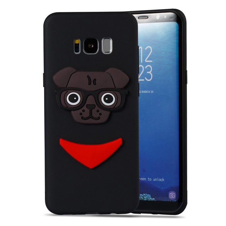Cute 3D Puppy TPU Soft Phone Case for Samsung Galaxy S8 Plus SM-G955 - Black-5
