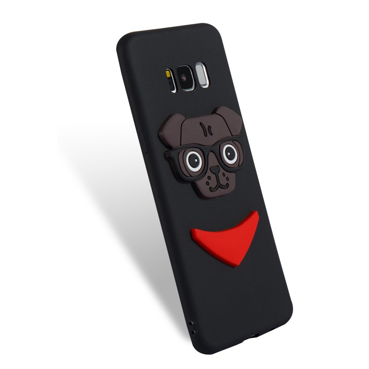 Cute 3D Puppy TPU Soft Phone Case for Samsung Galaxy S8 Plus SM-G955 - Black-6