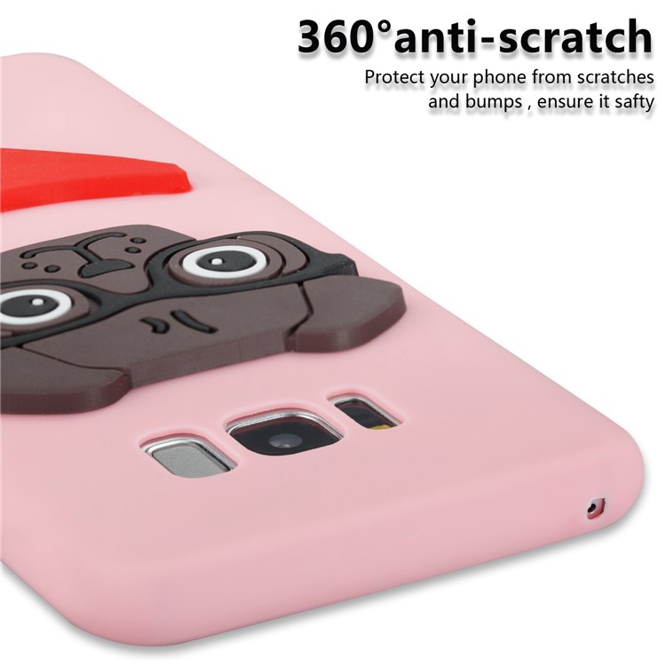 Cute 3D Puppy TPU Soft Mobile Phone Case for Samsung Galaxy S8 Plus SM-G955 - Pink-2