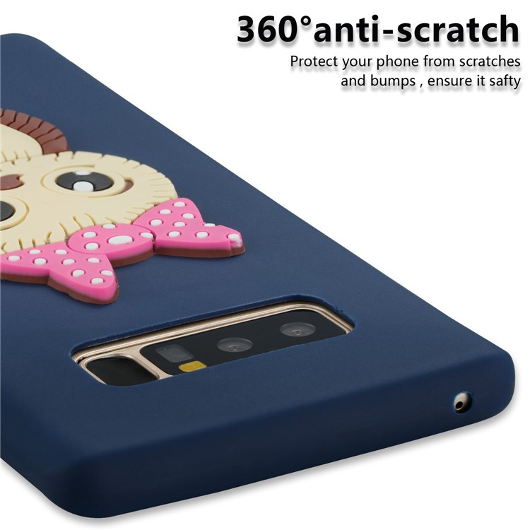 Adorable Female Owl Pattern TPU Phone Shell for Samsung Galaxy Note 8 SM-N950 - Dark Blue-5