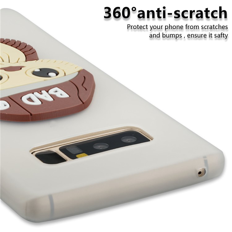 Cute Male Owl Pattern TPU Phone Cover for Samsung Galaxy Note 8 SM-N950 - White-6