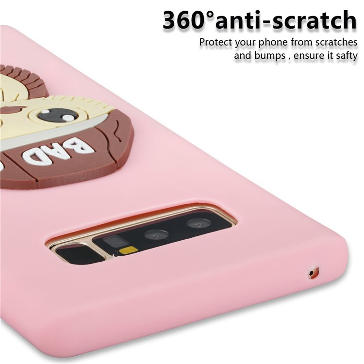 Cute Male Owl Pattern TPU Mobile Phone Case for Samsung Galaxy Note 8 SM-N950 - Pink-2