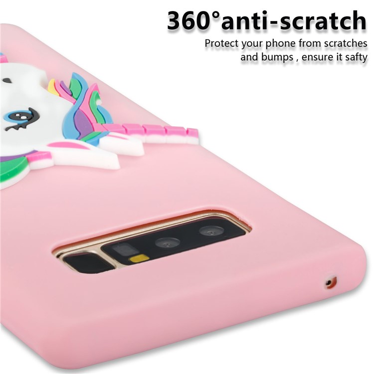 Cute 3D Unicorns TPU Soft Phone Casing for Samsung Galaxy Note 8 SM-N950 - Pink-2
