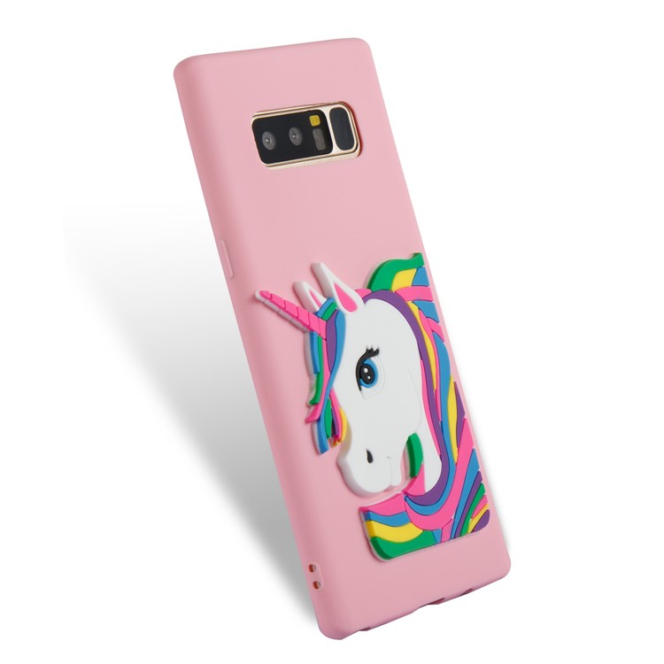 Cute 3D Unicorns TPU Soft Phone Casing for Samsung Galaxy Note 8 SM-N950 - Pink-6
