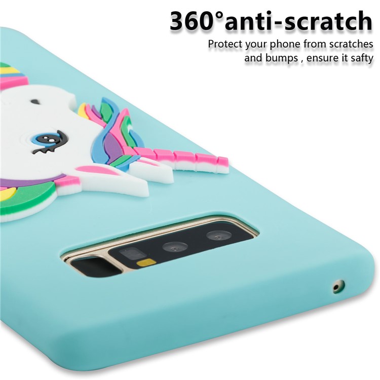 Cute 3D Unicorns TPU Soft Mobile Phone Case for Samsung Galaxy Note 8 SM-N950 - Baby Blue-2