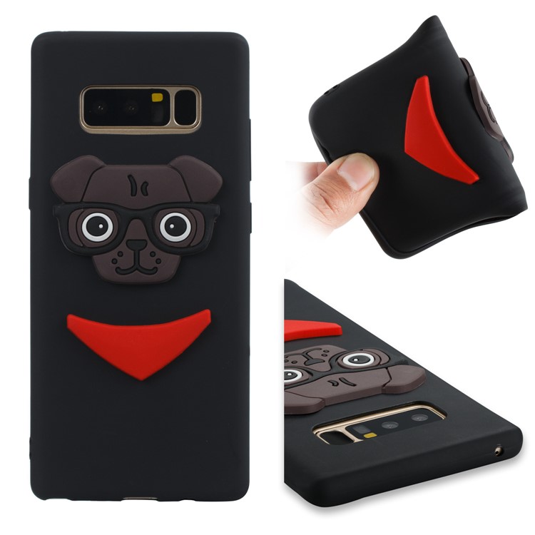 Lovely Dog Pattern TPU Phone Case for Samsung Galaxy Note 8 SM-N950 - Black-1