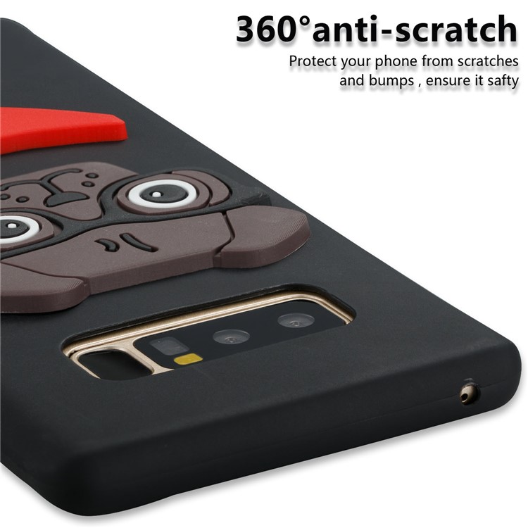Lovely Dog Pattern TPU Phone Case for Samsung Galaxy Note 8 SM-N950 - Black-2