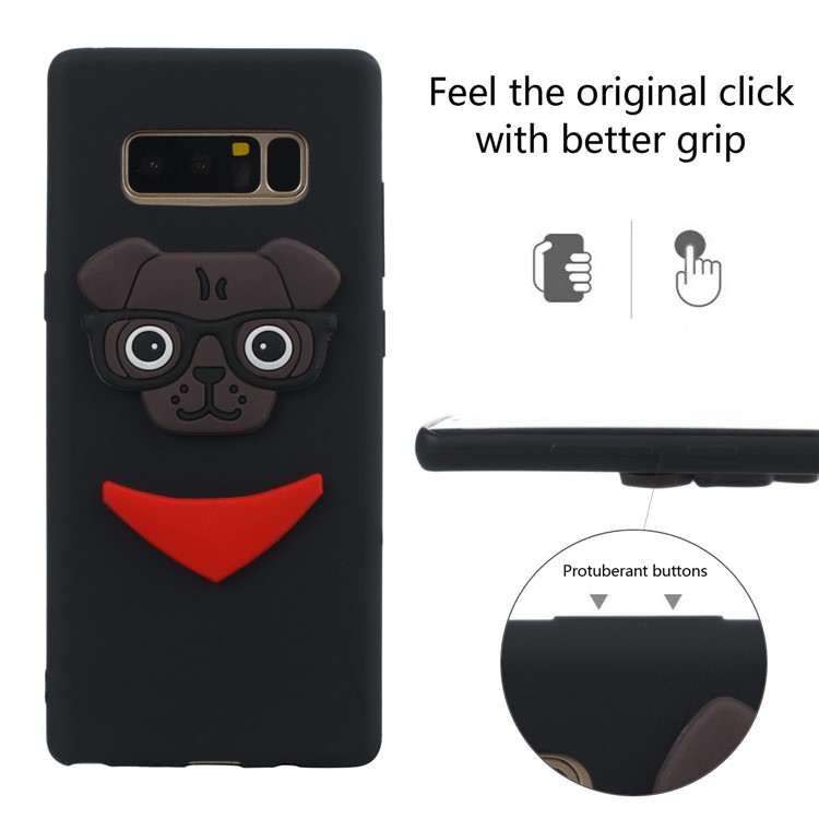 Lovely Dog Pattern TPU Phone Case for Samsung Galaxy Note 8 SM-N950 - Black-3