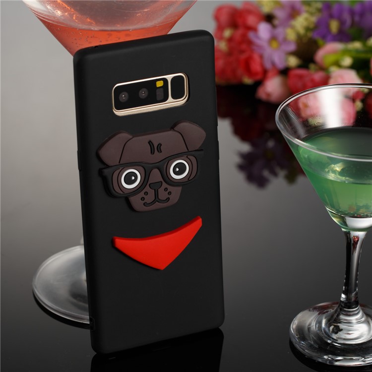 Lovely Dog Pattern TPU Phone Case for Samsung Galaxy Note 8 SM-N950 - Black-4