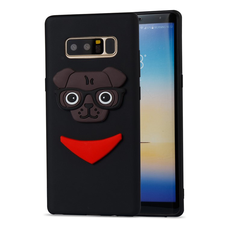 Lovely Dog Pattern TPU Phone Case for Samsung Galaxy Note 8 SM-N950 - Black-5