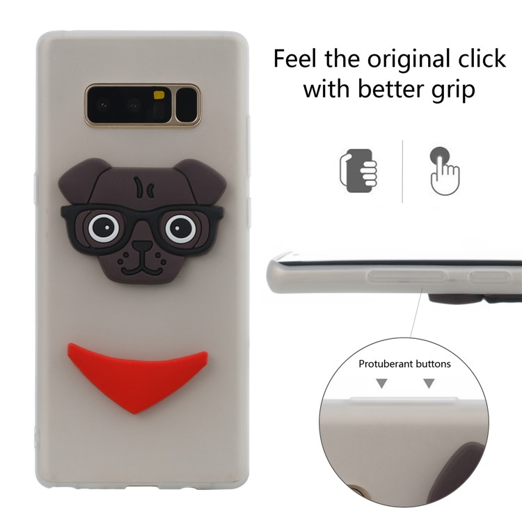 Lovely Dog Pattern TPU Mobile Case for Samsung Galaxy Note 8 SM-N950 - White-3