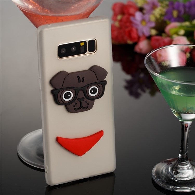 Lovely Dog Pattern TPU Mobile Case for Samsung Galaxy Note 8 SM-N950 - White-4