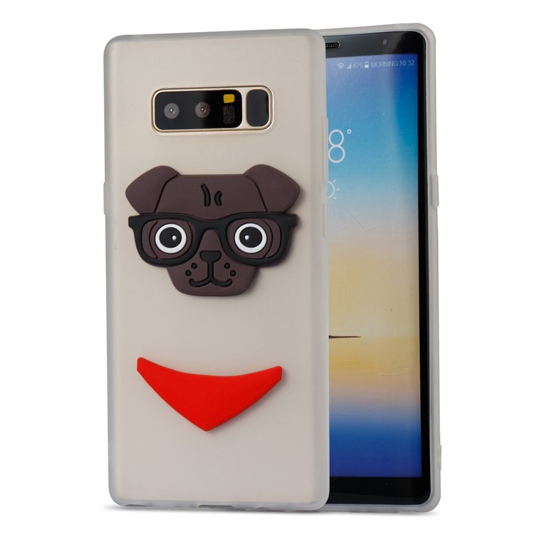 Lovely Dog Pattern TPU Mobile Case for Samsung Galaxy Note 8 SM-N950 - White-5