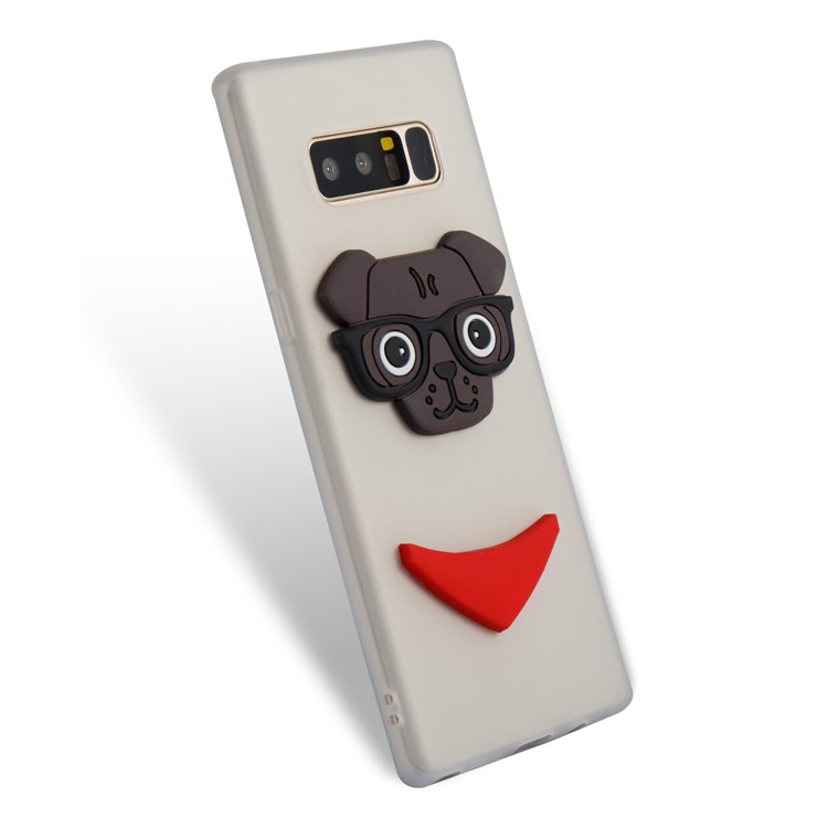 Lovely Dog Pattern TPU Mobile Case for Samsung Galaxy Note 8 SM-N950 - White-6