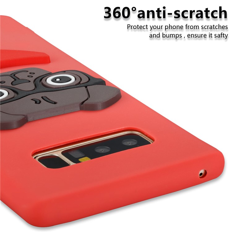 Lovely Dog Pattern TPU Cell Phone Case for Samsung Galaxy Note 8 SM-N950 - Red-2