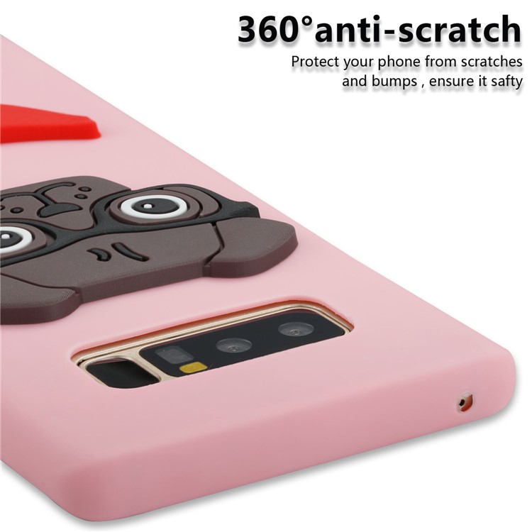 Lovely Dog Pattern TPU Mobile Phone Case Accessory for Samsung Galaxy Note 8 SM-N950 - Pink-2