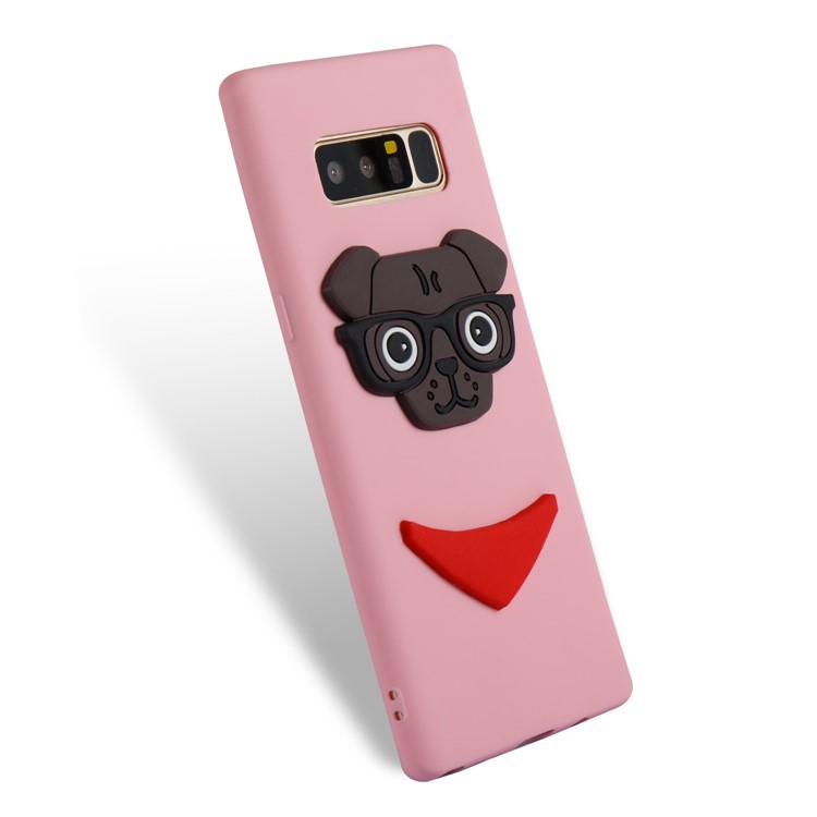 Lovely Dog Pattern TPU Mobile Phone Case Accessory for Samsung Galaxy Note 8 SM-N950 - Pink-6