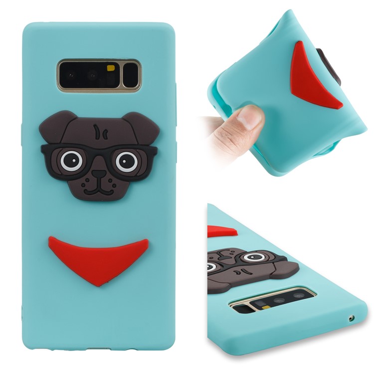 Lovely Dog Pattern TPU Back Phone Cover for Samsung Galaxy Note 8 SM-N950 - Baby Blue-1
