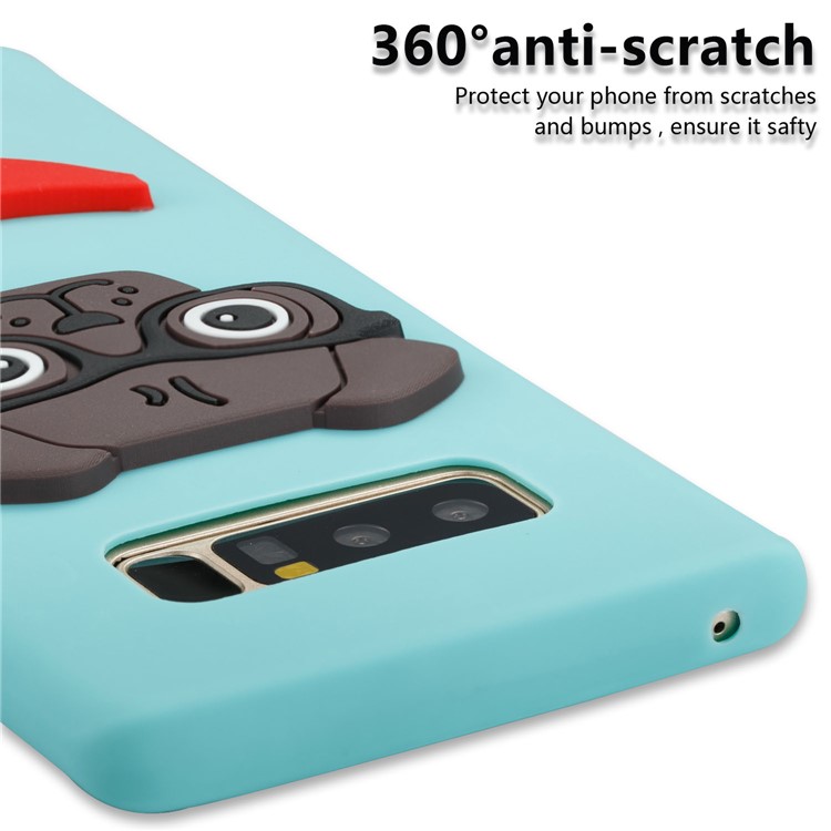 Lovely Dog Pattern TPU Back Phone Cover for Samsung Galaxy Note 8 SM-N950 - Baby Blue-2