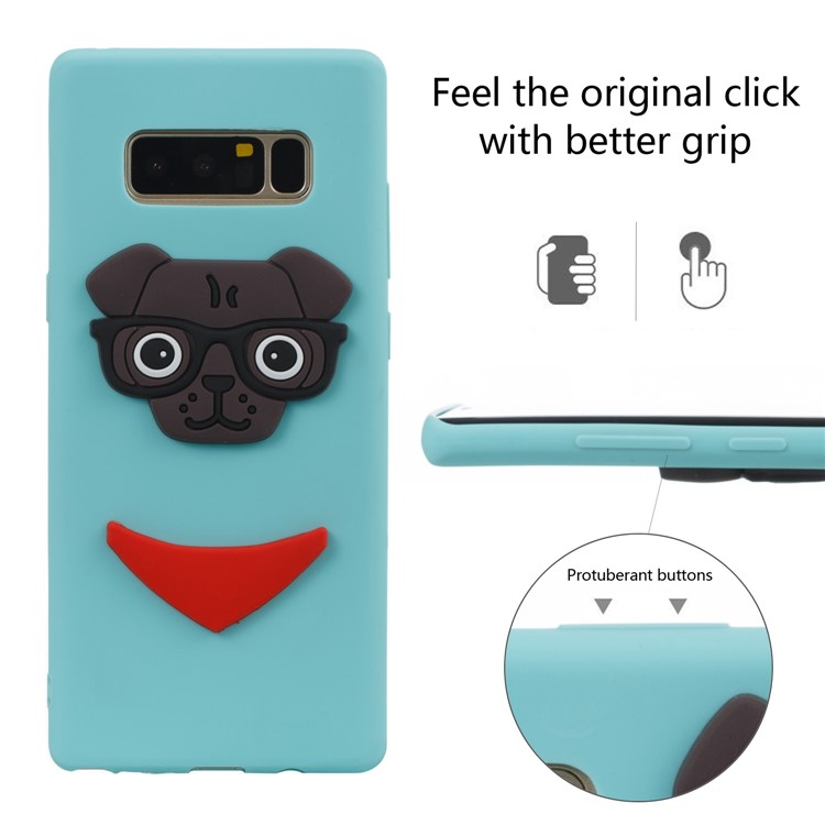 Lovely Dog Pattern TPU Back Phone Cover for Samsung Galaxy Note 8 SM-N950 - Baby Blue-3