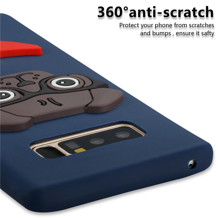 Lovely Dog Pattern TPU Cover Shell for Samsung Galaxy Note 8 SM-N950 - Dark Blue-2