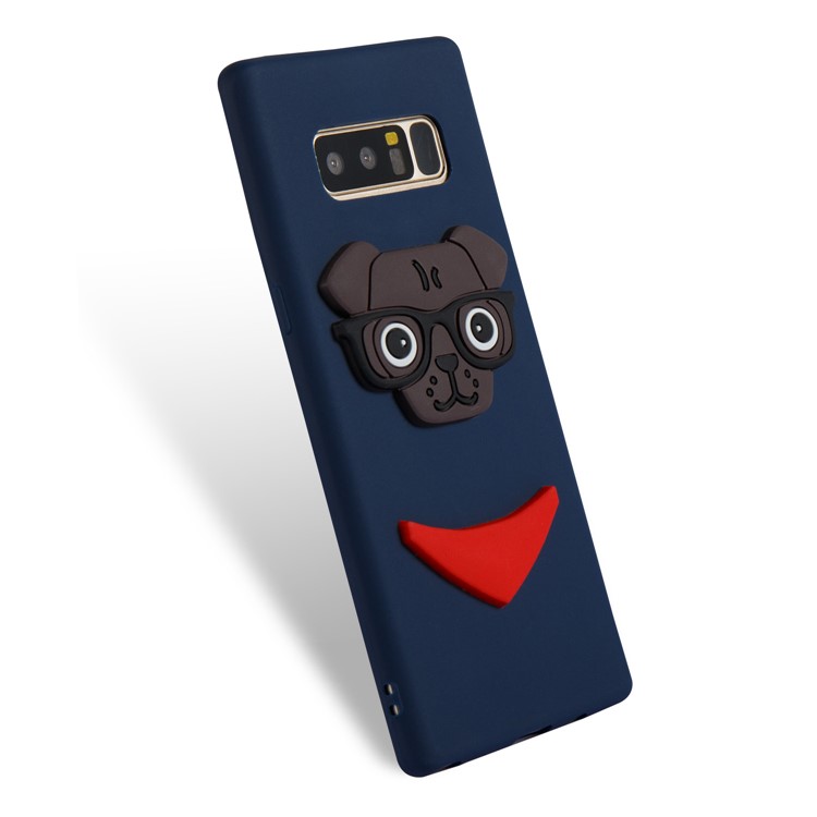 Lovely Dog Pattern TPU Cover Shell for Samsung Galaxy Note 8 SM-N950 - Dark Blue-6