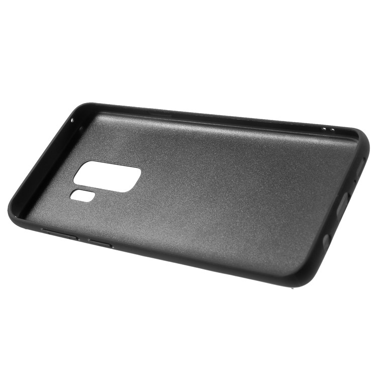 COBLUE PU Leather Coated PC + TPU Hybrid Case with Kickstand for Samsung Galaxy S9 Plus SM-G965 - Black-3