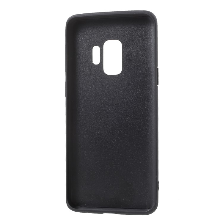 COBLUE Leather Coated PC + TPU Hybrid Back Cover with Kickstand for Samsung Galaxy S9 SM-G960 - Black-7